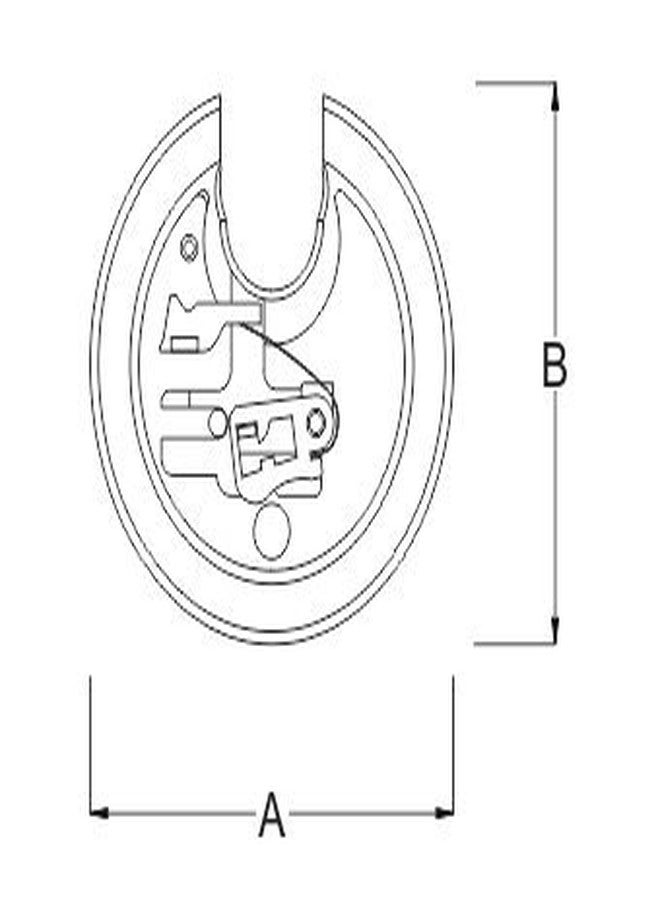 Harrison 251 75mm Small Jama Lock Steel Round Padlock (Brass and Metallic) - Image 2